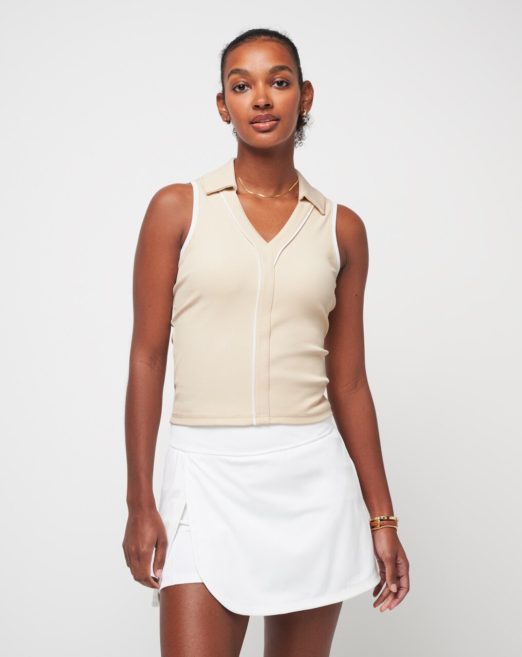 SIP AND SEA MOVEKNIT SLEEVELESS POLO 1