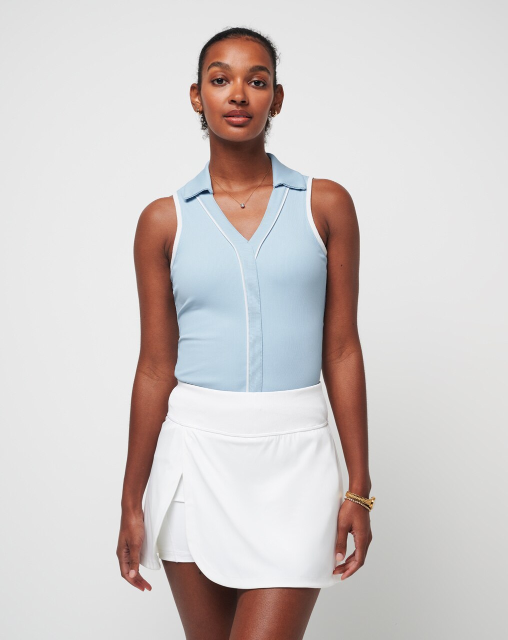 SIP AND SEA MOVEKNIT SLEEVELESS POLO 0